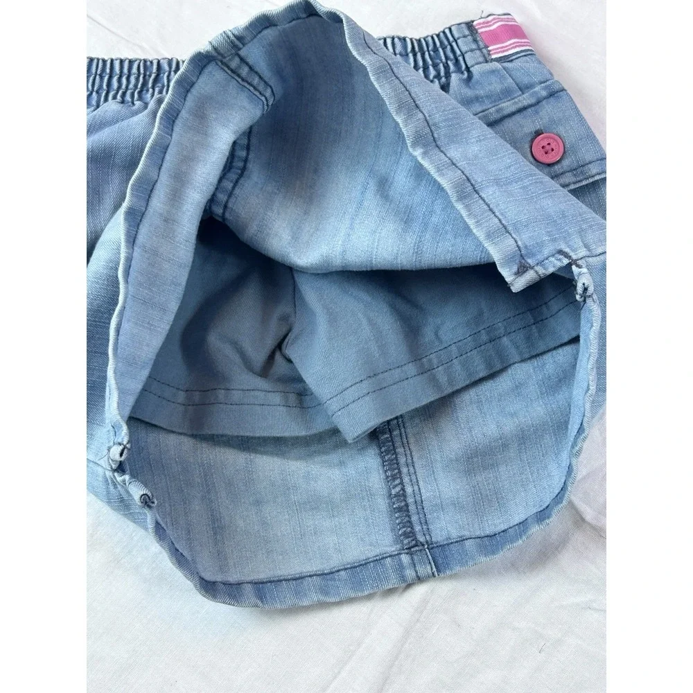 Old Navy Toddler Jean Skort with Pink Ribbon Belt, SIZE 4T